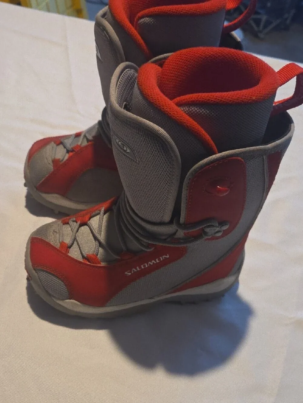 Salomon Kids Red and Gray Winter Boots
